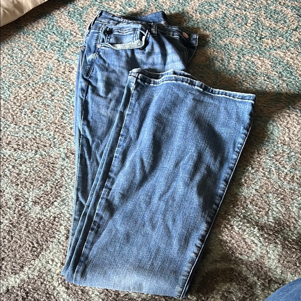 Judy blue flared jeans dark denim sized 13/31